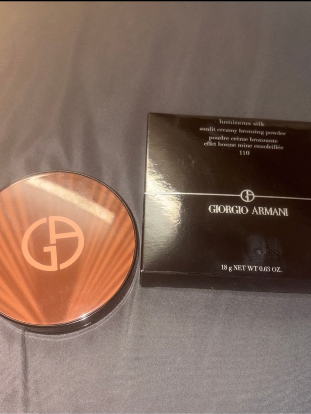 Giorgio Armani Bronze Compact with Black Box